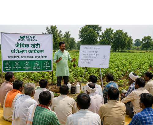 NAP Shodh Foundation Organizes Training Program to Encourage Farmers Towards Organic Farming